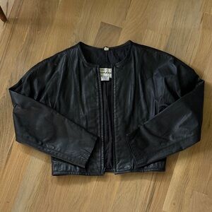 Vintage Tibor Black Leather Jacket